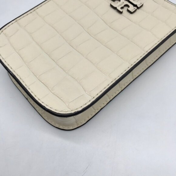 Tory Burch Ivory Embossed Leather Thea Cellphone Crossbody - Picture 7 of 10